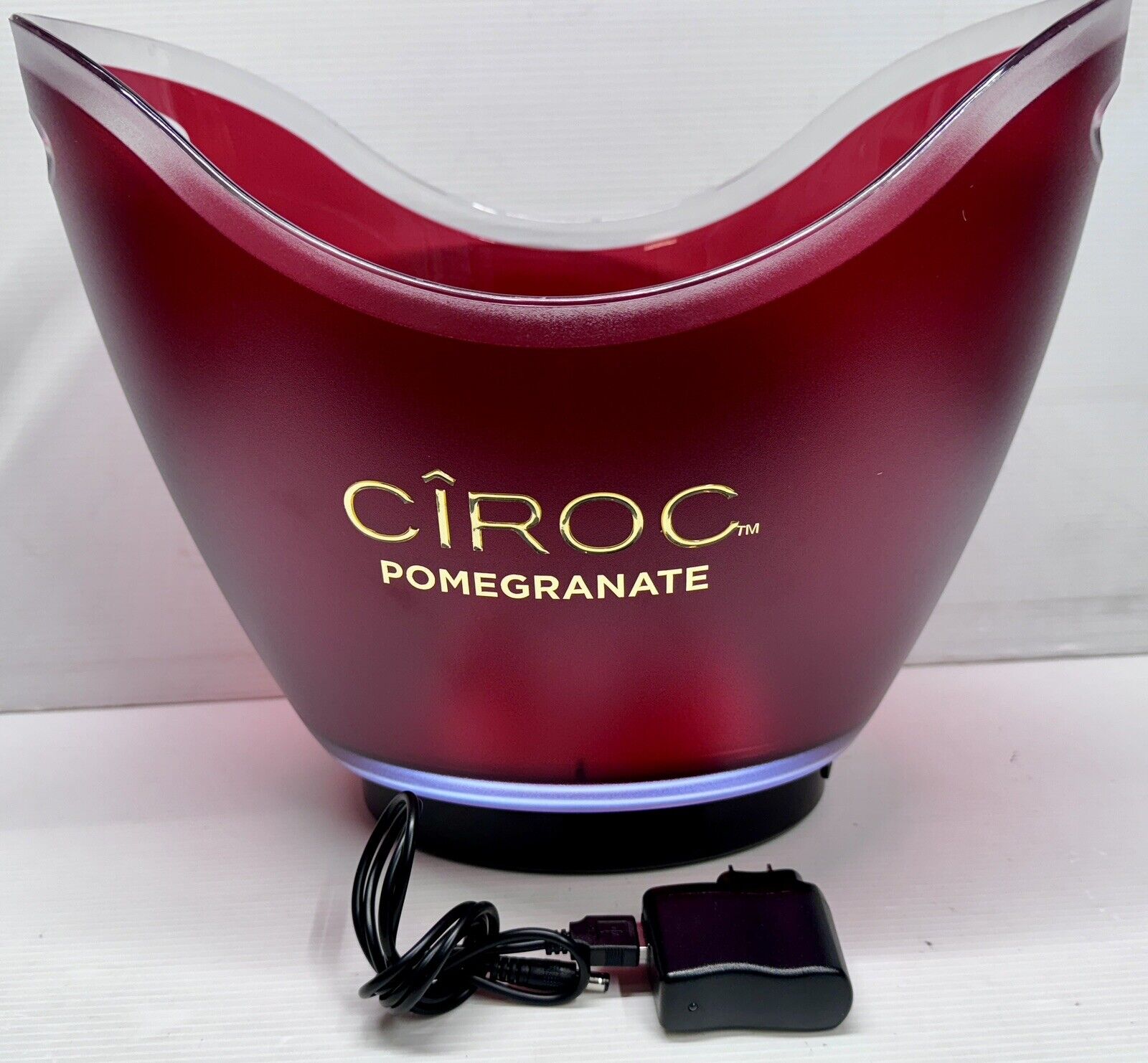 Ciroc Pomegranate Light Up LED Ice Bucket Sign w/ Handles Red Chargeable