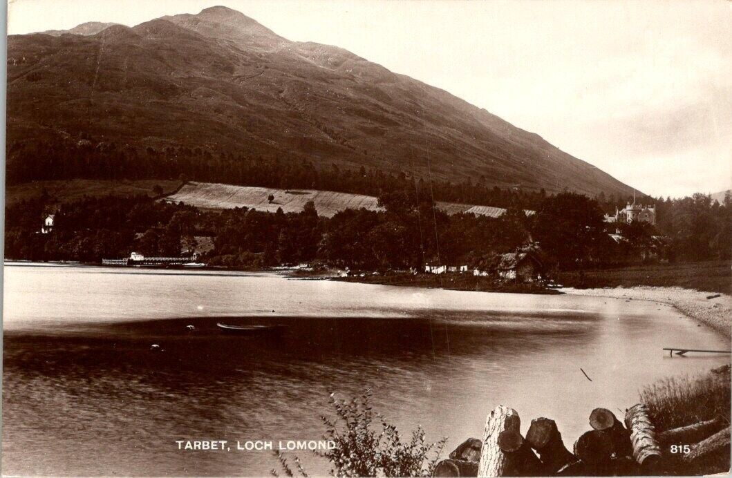 Vintage real photo postcard- TARBET, LOCH LOMOND Scotland unposted