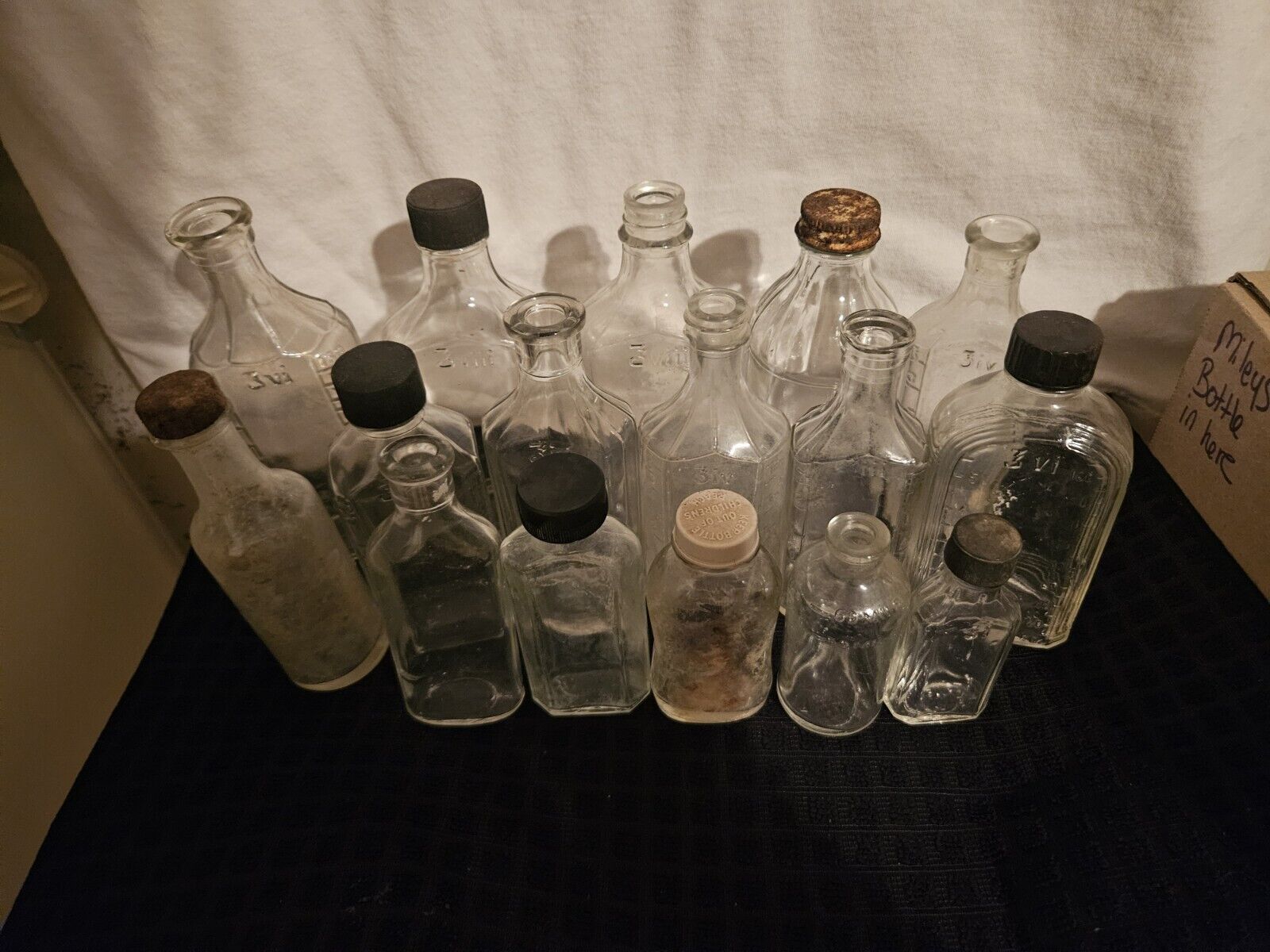 Lot 16 Vintage/antique Medicine Bottles Old Glass Bottles
