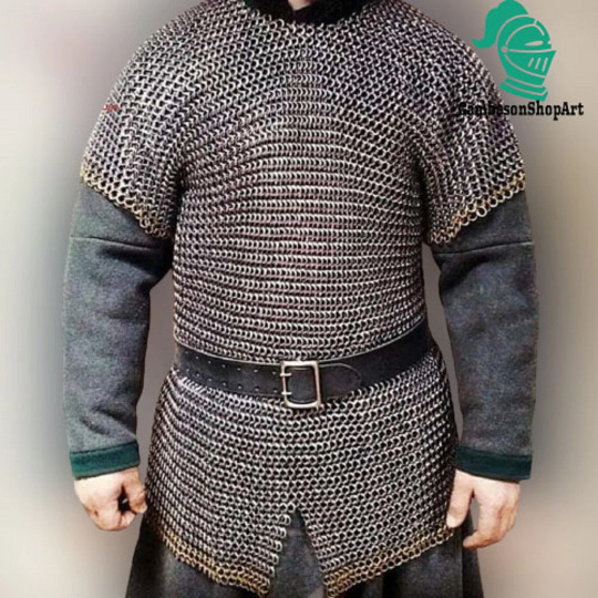 8 mm Flat Riveted With Flat Washer, Chain mail shirt ,haubergeon Chainmail