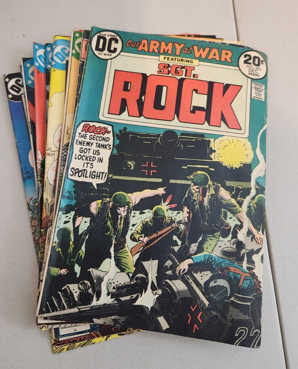 Lot of 11 SGT. ROCK DC Comics WW2 War LOW GRADE 263 288 307 328 348-352 363 377