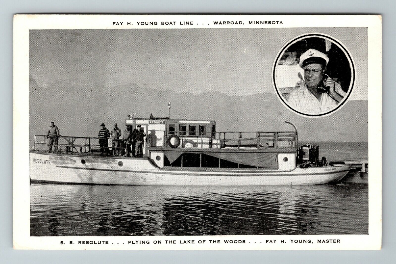 Warroad MN- Minnesota, Fay H. Young Boat Line, Ocean, Vintage Postcard