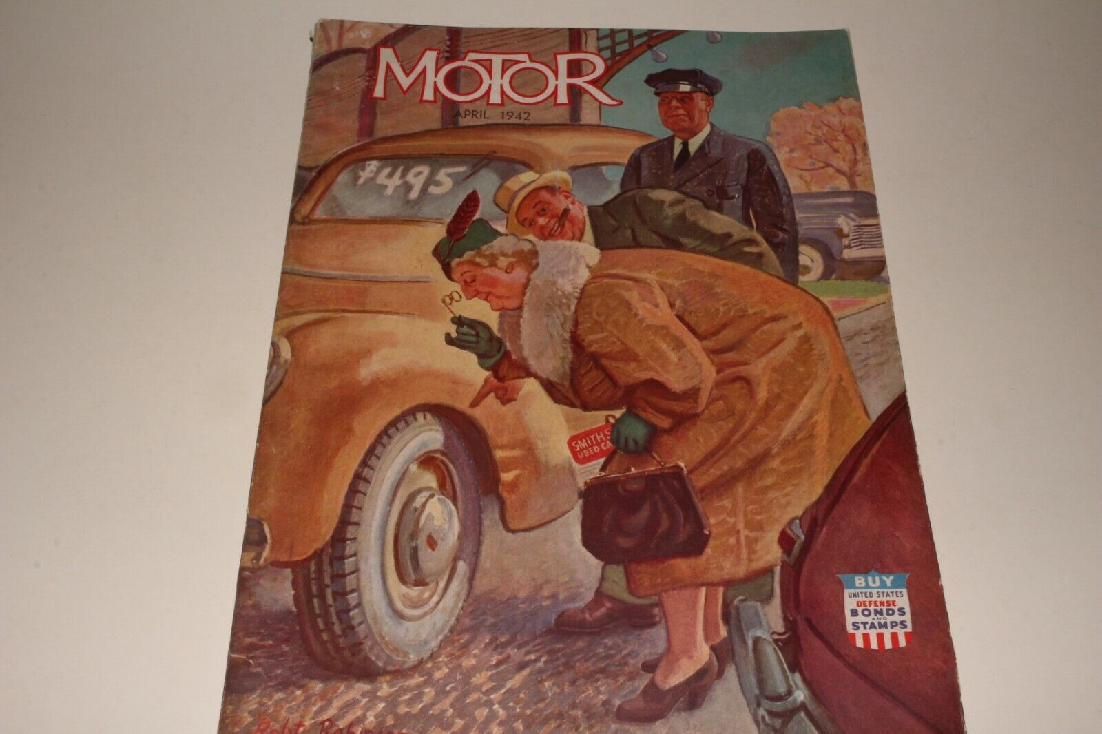 MOTOR MAGAZINE APRIL 1942 ROBERT ROBINSON COVER ART
