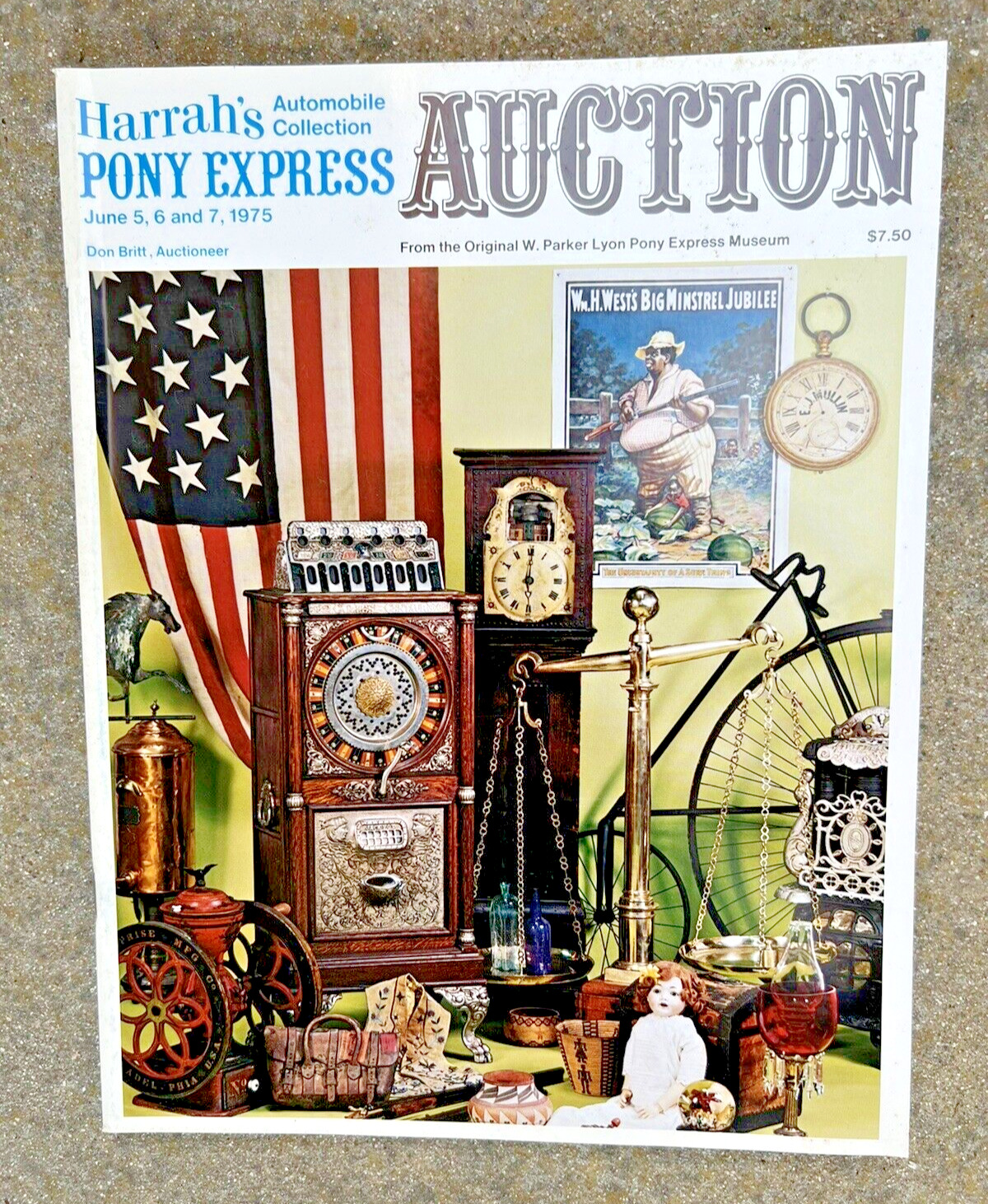 Rare Original 1975 Harrahs Pony Express Museum Auction Catalog W. Parker Lyon