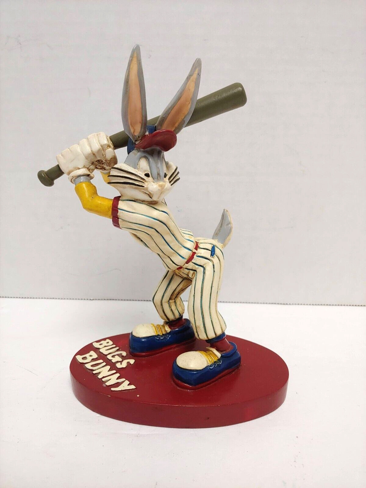 Looney Tunes Bugs Bunny Playing Baseball Figurine Statue - 1994 - VERY Rare