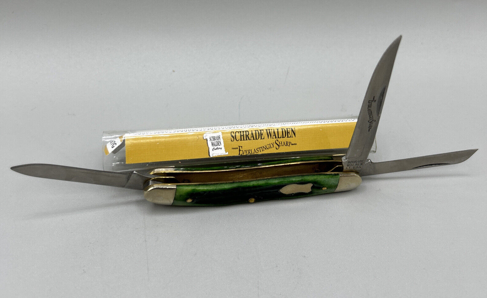 Schrade Walden USA 11897G Pocket knife Greek Rare