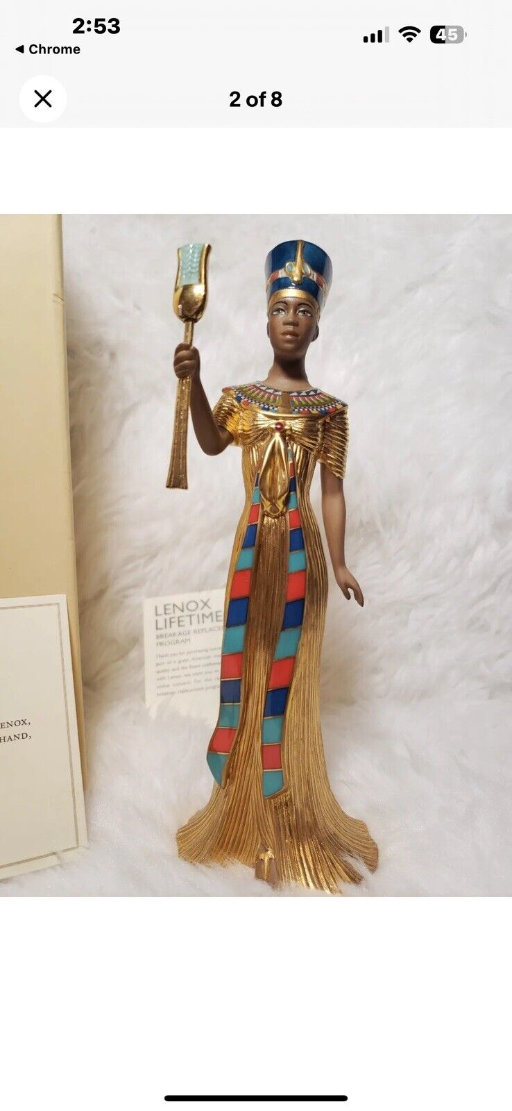 LENOX Queen NEFERTITI Egyptian  figurine NEW in BOX with COA  Egypt 