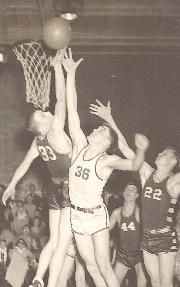 6A Photograph Action Shot Artistic View Basketball Game Players 1940's Men 