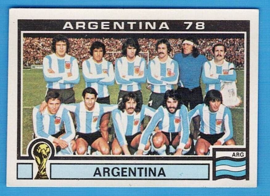 COMPLETE STICKER - PANINI - ARGENTINA 78 - WORLD CUP - NO. 44 - ARGENTINA - TEAM
