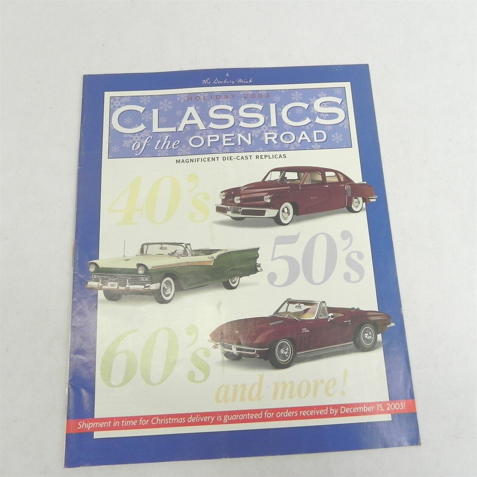 VINTAGE CLASSICS OF THE OPEN ROAD 2003 DIE CAST MODEL COLLECTIBLES MAGAZINE