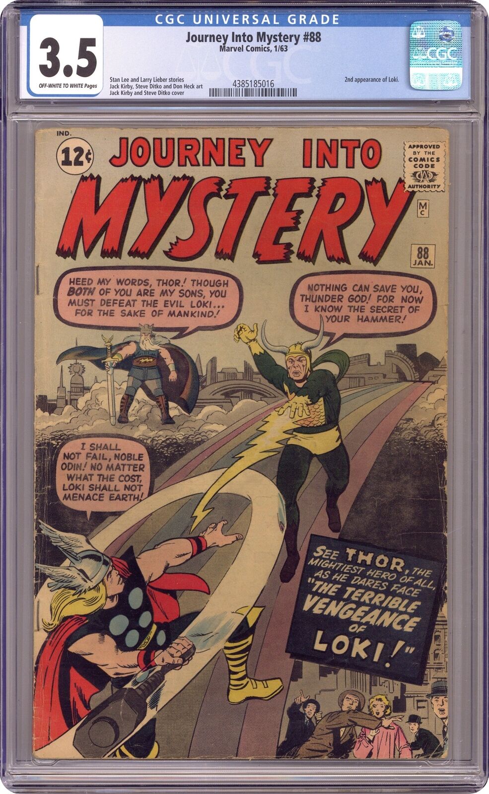 Thor Journey Into Mystery #88 CGC 3.5 1963 4385185016
