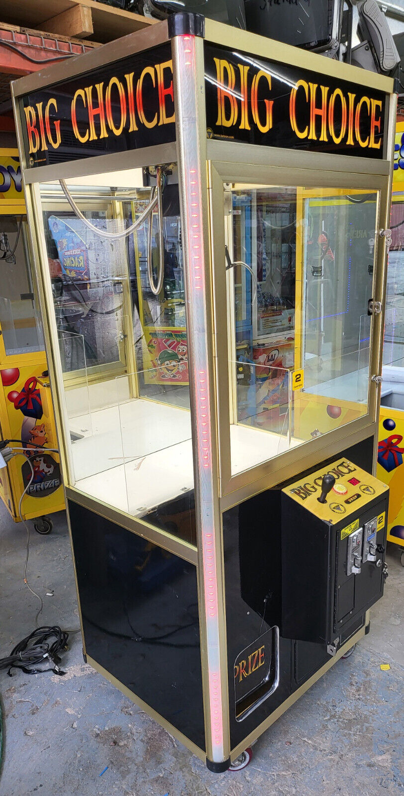 Big Choice Claw Crane Plush Stuffed Animal Prize Redemption Arcade Machine WORKS