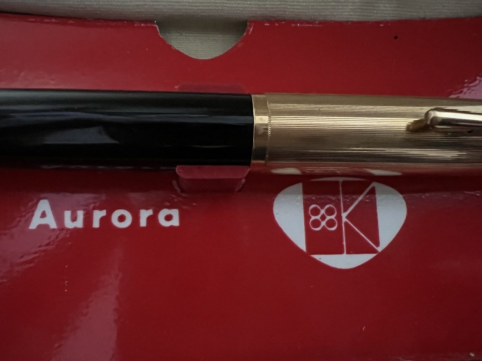 Aurora 88K Pen Fountain Pen Gold IN Plunger Marking Box Instructions