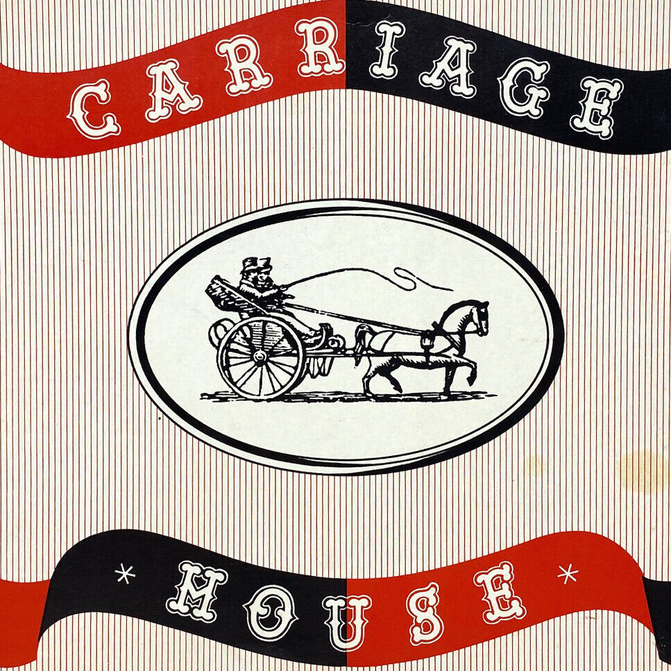 Vtg 1950s The Carriage House Restaurant Menu El Camino Real Millbrae California
