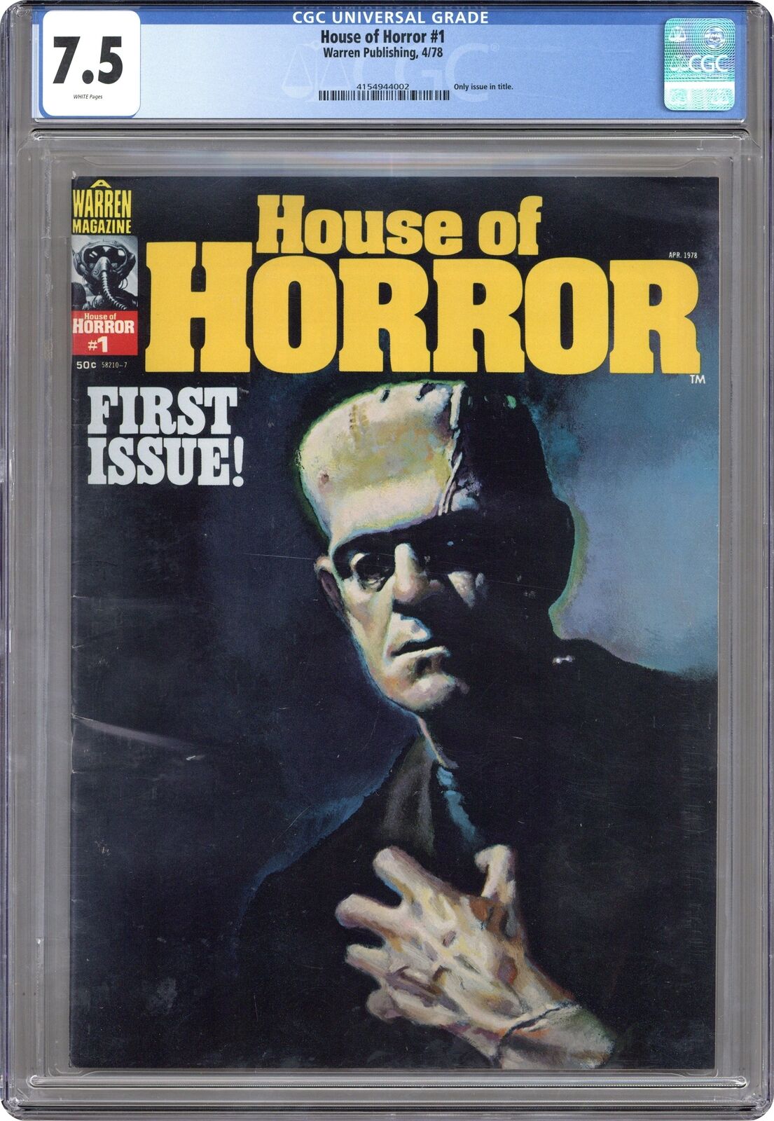 House of Horror #1 CGC 7.5 1978 4154944002