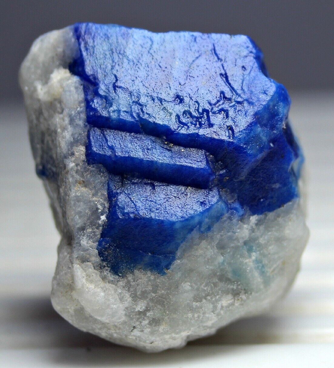 Wow BLUE LAZURITE HAYUNE Sodalite Full Terminated Crystal Specimen 90.0 CT