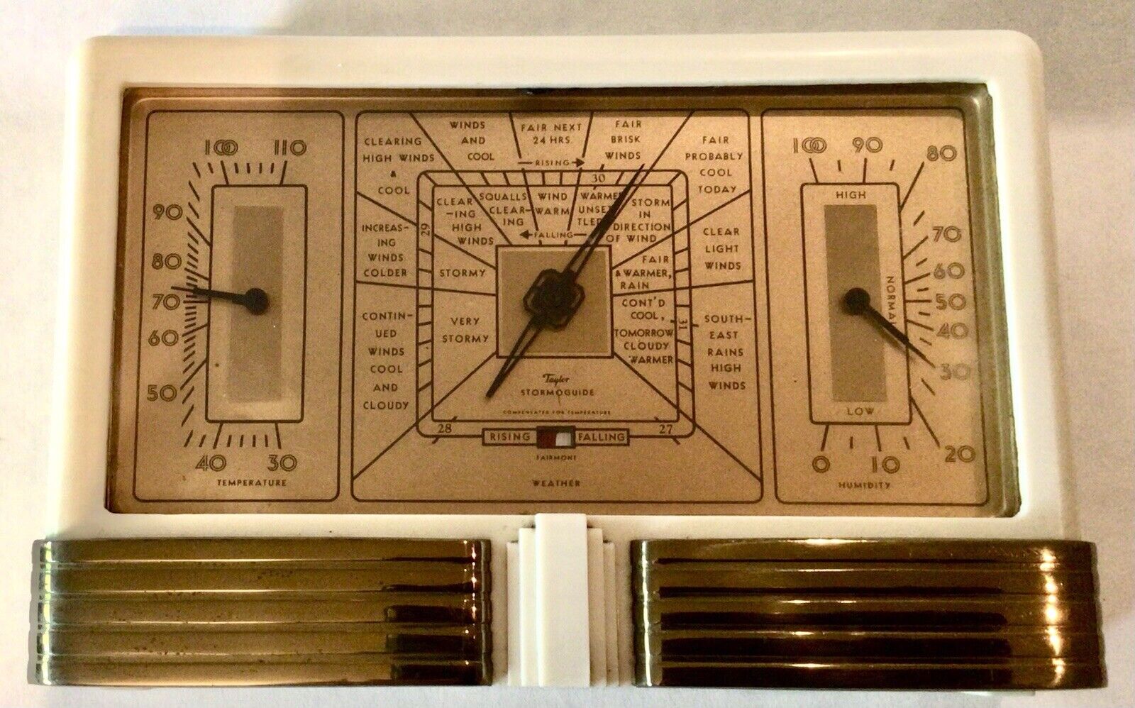 1927 Art Deco Bakelite Vintage Taylor Weather Station Excellent Condition