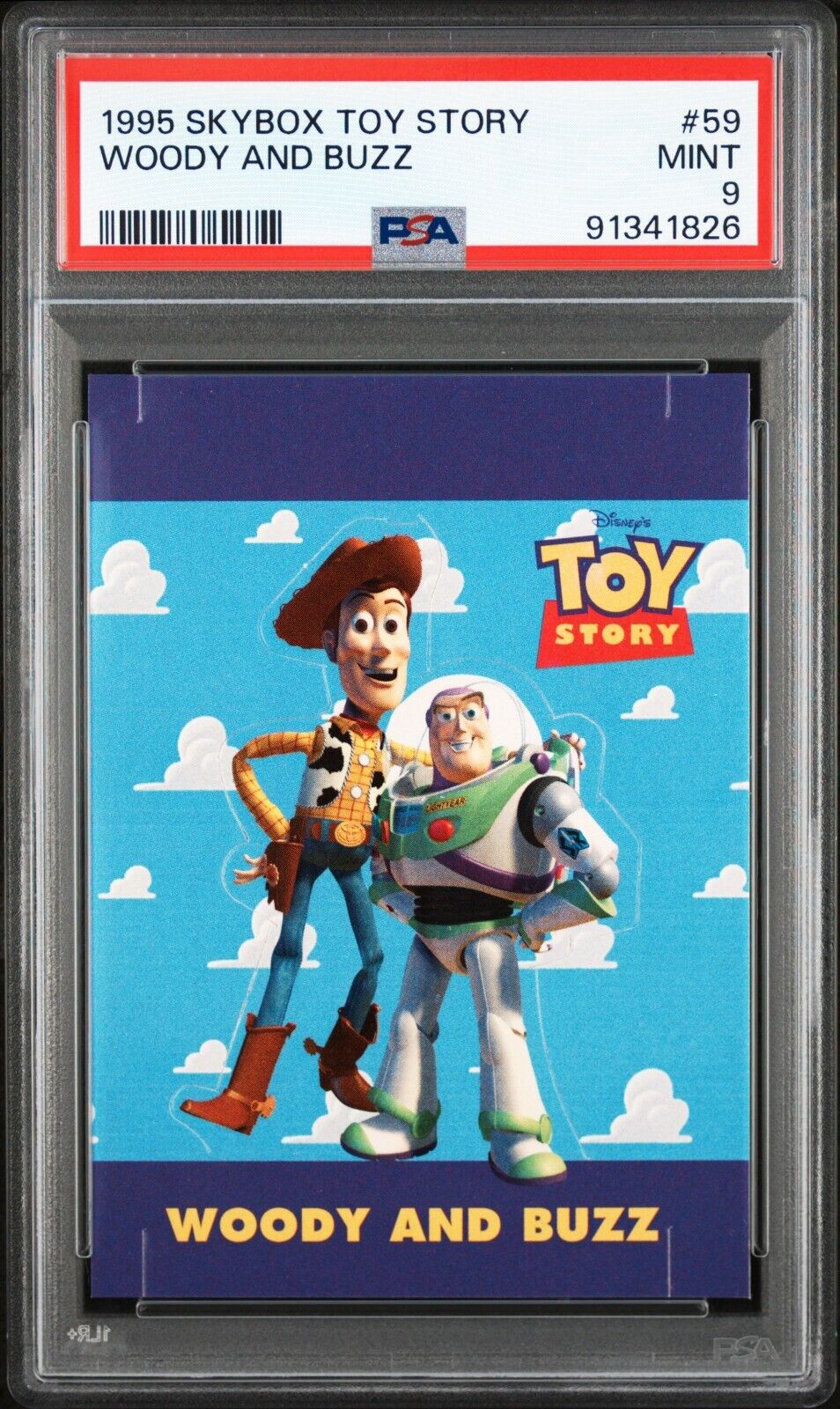 Woody and Buzz #59 1995 Skybox Disney Toy Story RC POP -UP PSA 9 Mint POP 3 1826