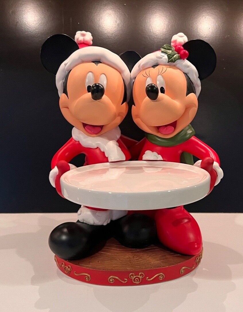 Disney Very Rare Christmas Mickey and Minnie Mouse Cookie Holder