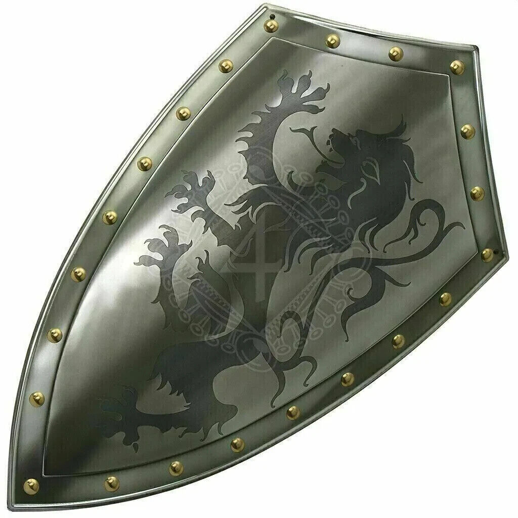 Medieval Dragon Warrior Templar Shield Medieval Knight Armor Shield