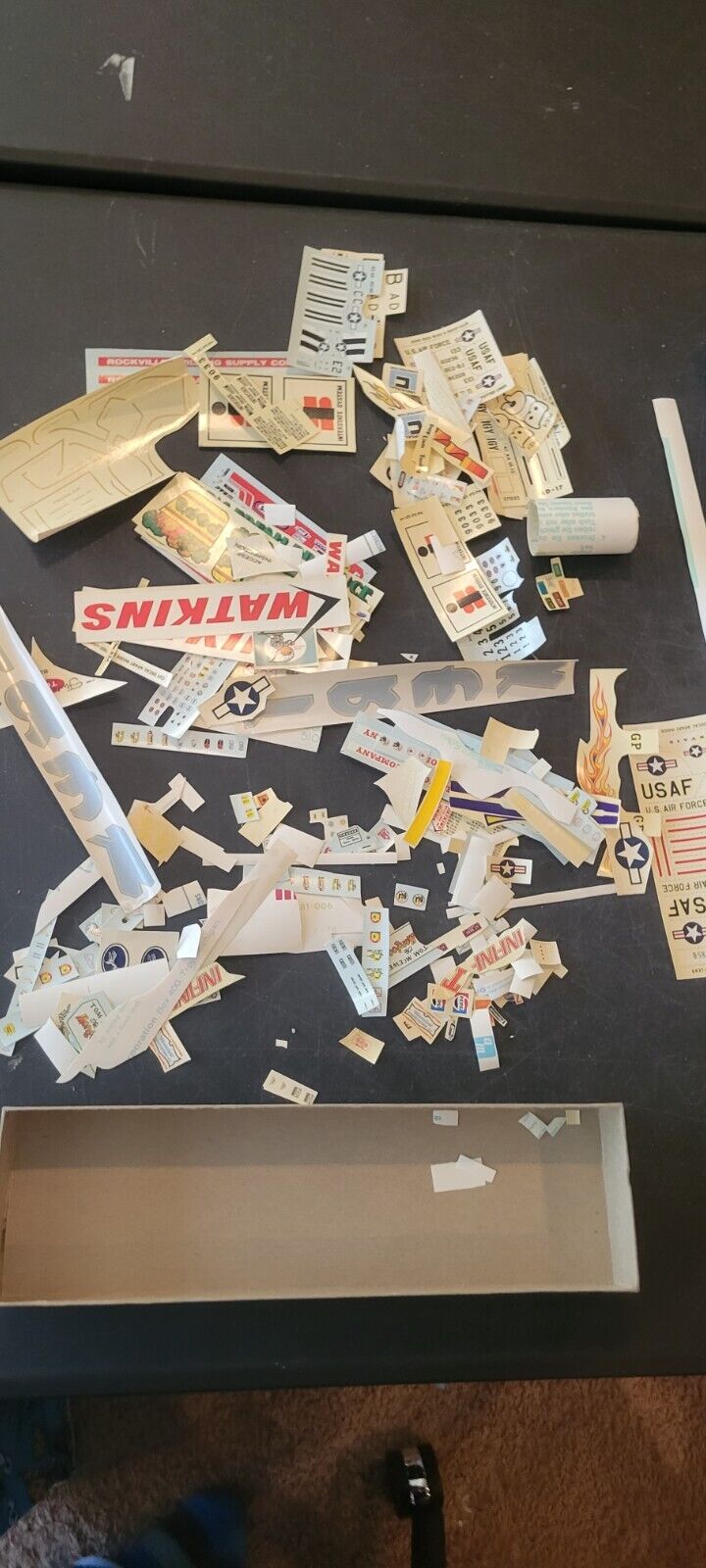 Lot Of Vintage Train Modeling decals and other