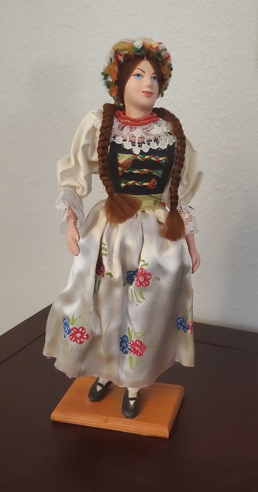Vintage 19(25 or 35) Handmade Cepelia Polish Folk Art Doll Excellent Condition