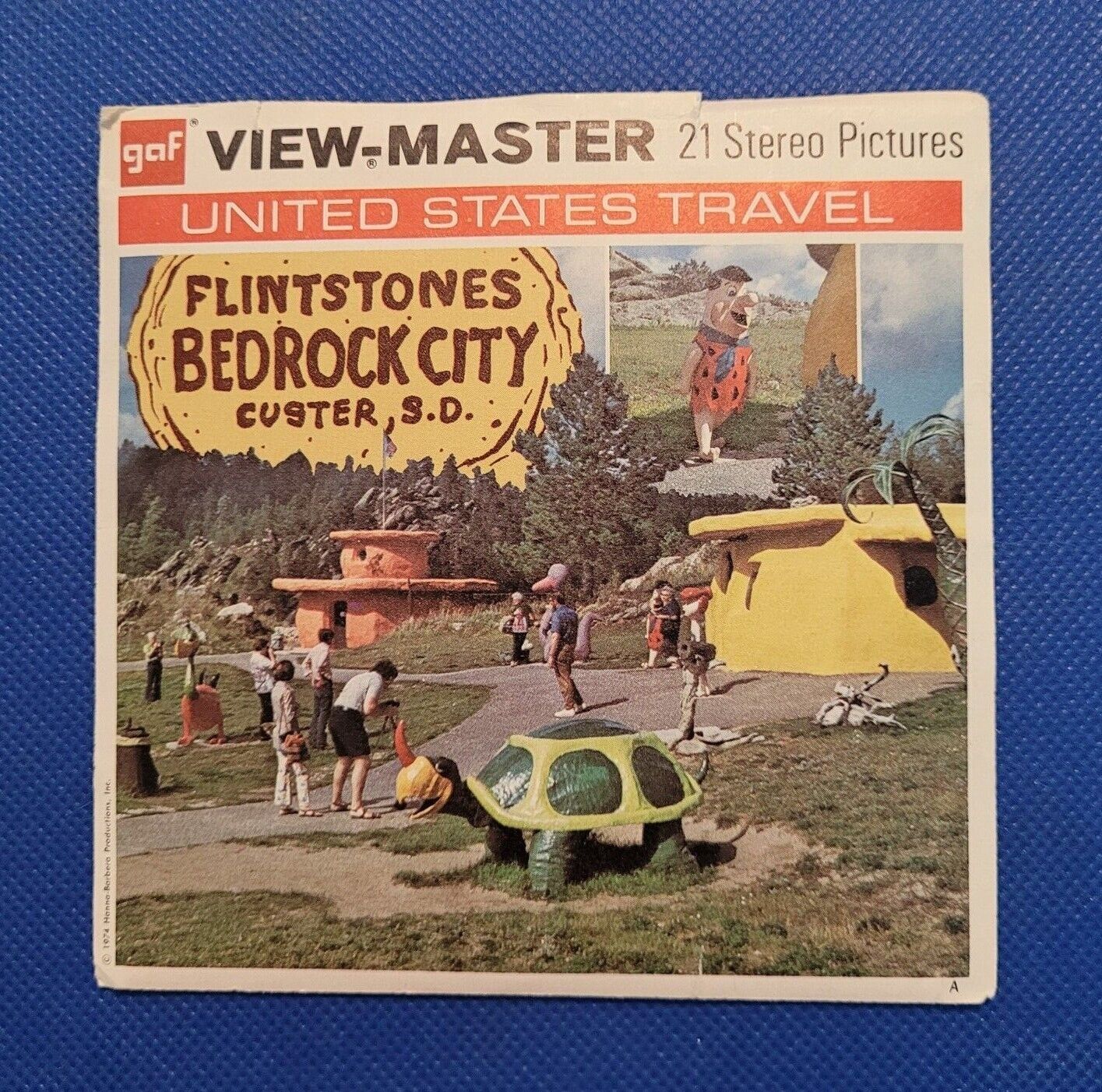 A493 Gaf Flintstones Bedrock City Custer South Dakota view-master 3 Reels Packet