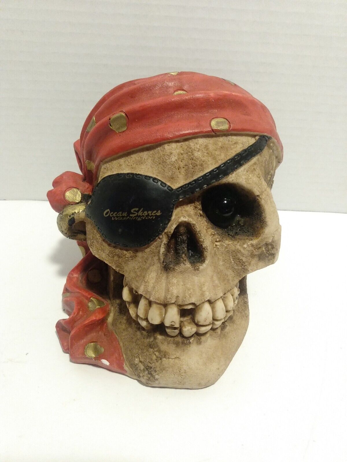 Ocean Shores Washington Pirate Skull Coin Bank 