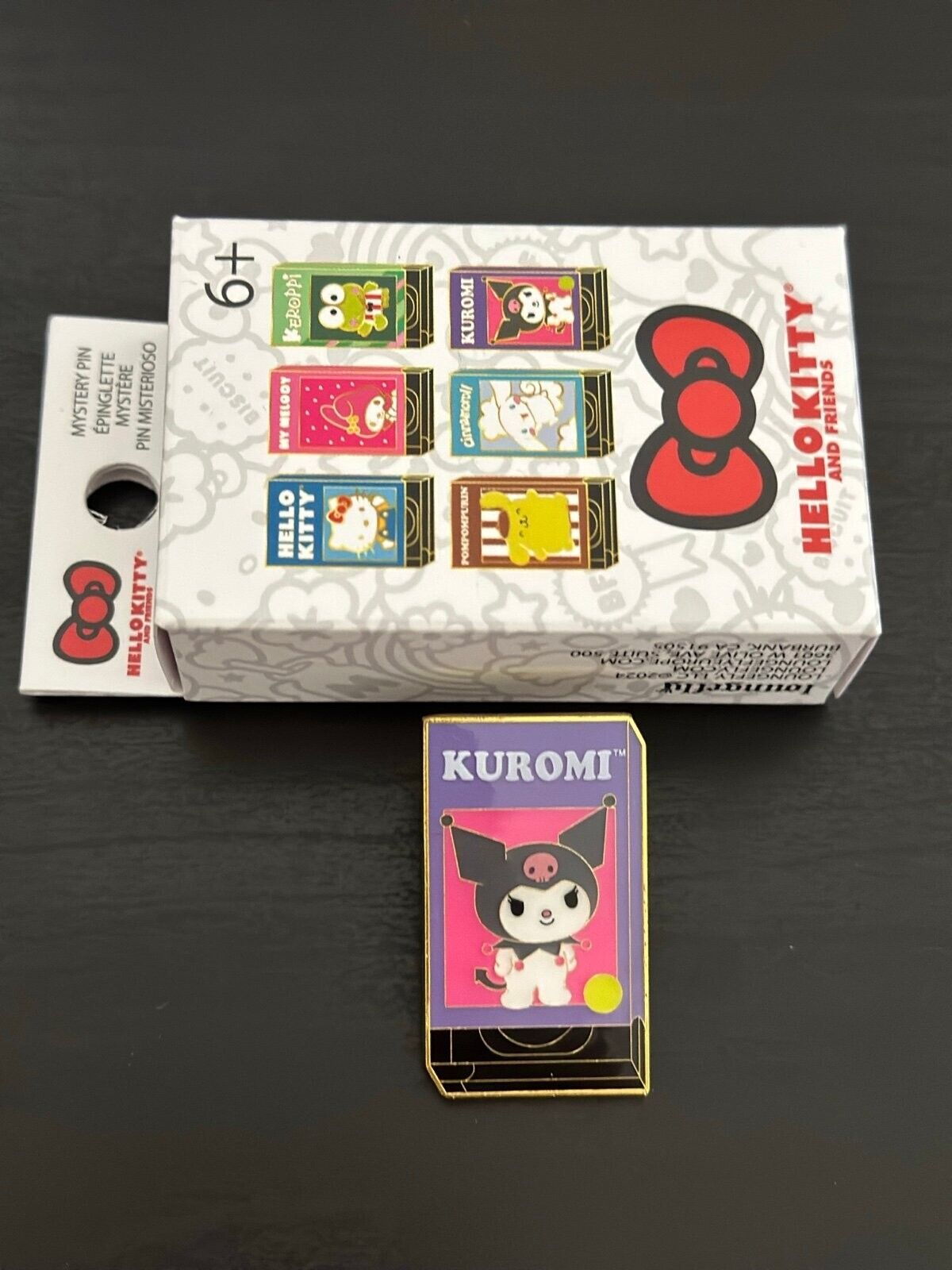 Loungefly Sanrio Hello Kitty and Friends Kuromi VHS Tape Enamel Pin