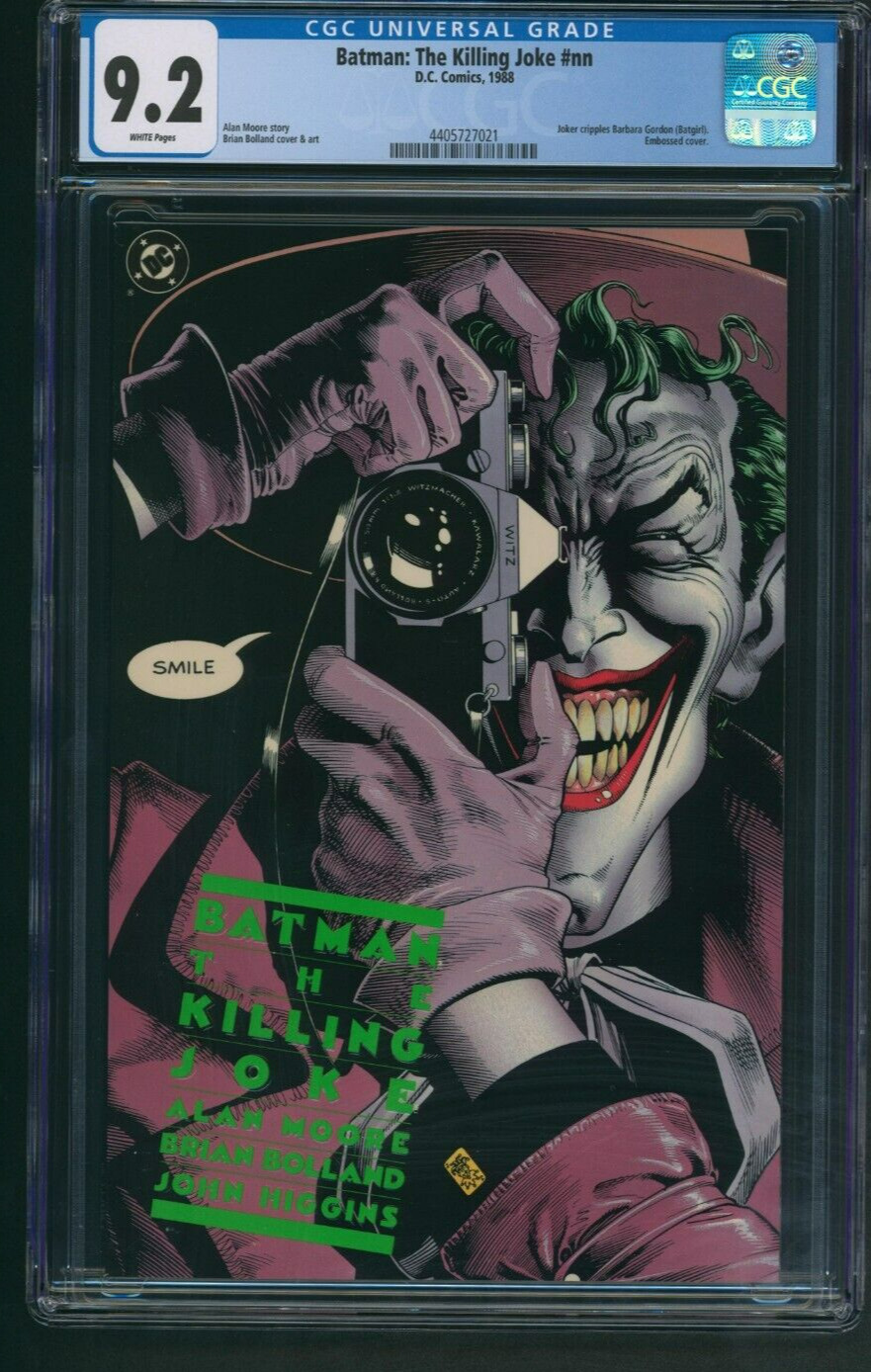 Batman The Killing Joke #1 CGC 9.2 1st Printing DC Comics 1988
