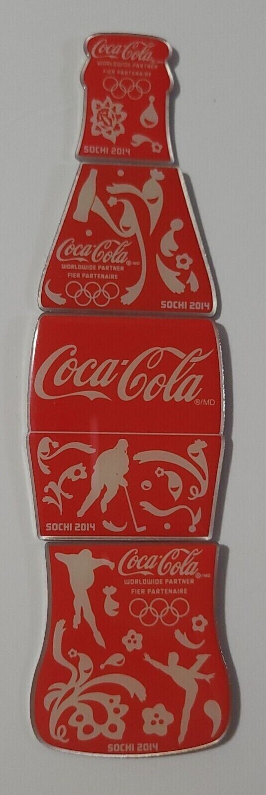1 Set of 2014 Sochi Winter Olympic Games Coca Cola Bottle Full Set Of Pins