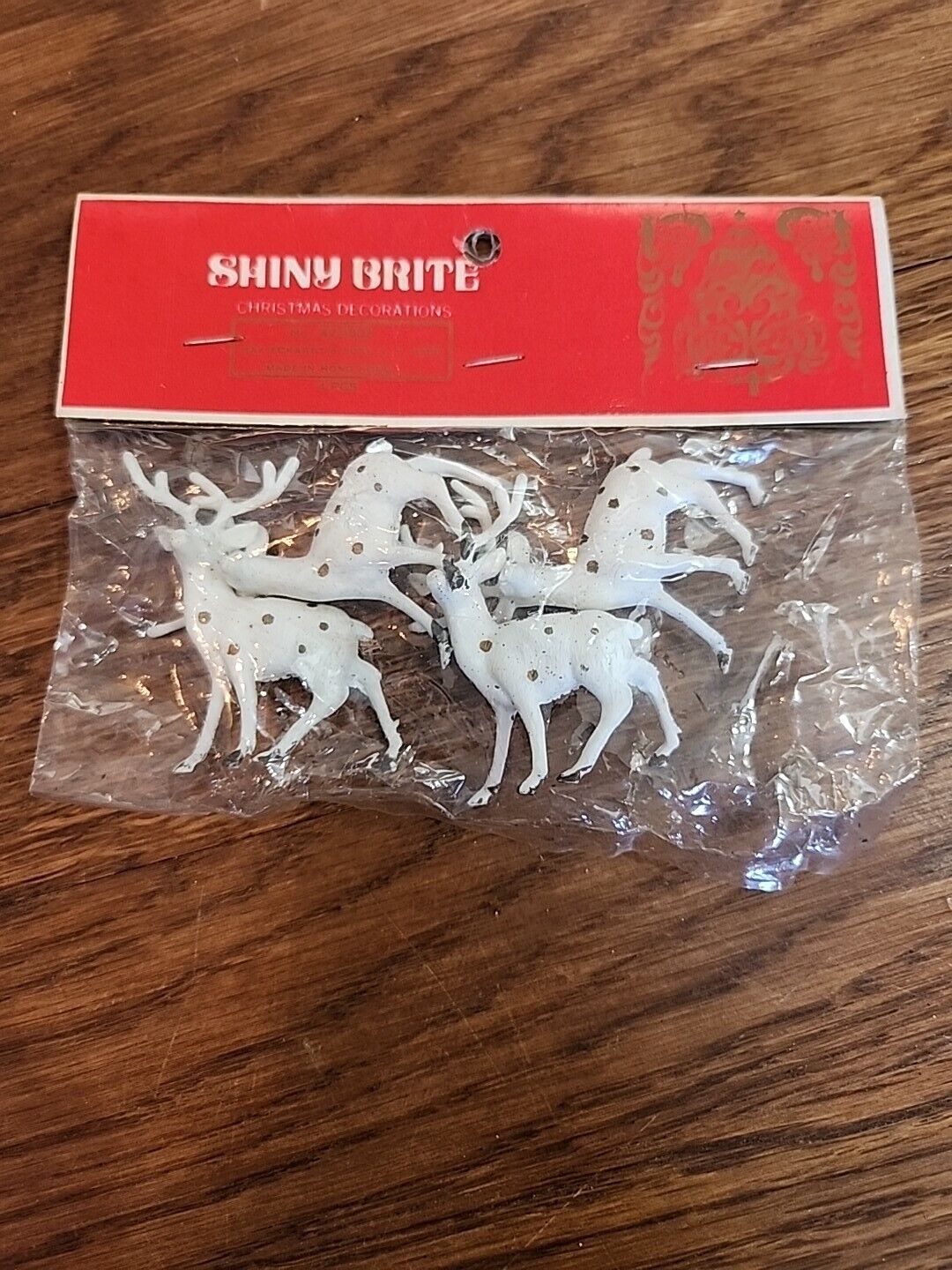 Vintage Shiny Brite Mini Reindeer MCM Christmas NOS