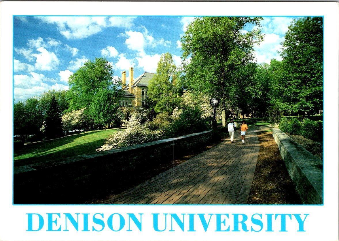 Granville, OH Ohio  DENISON UNIVERSITY Students~Chapel Walk~Campus  4X6 Postcard