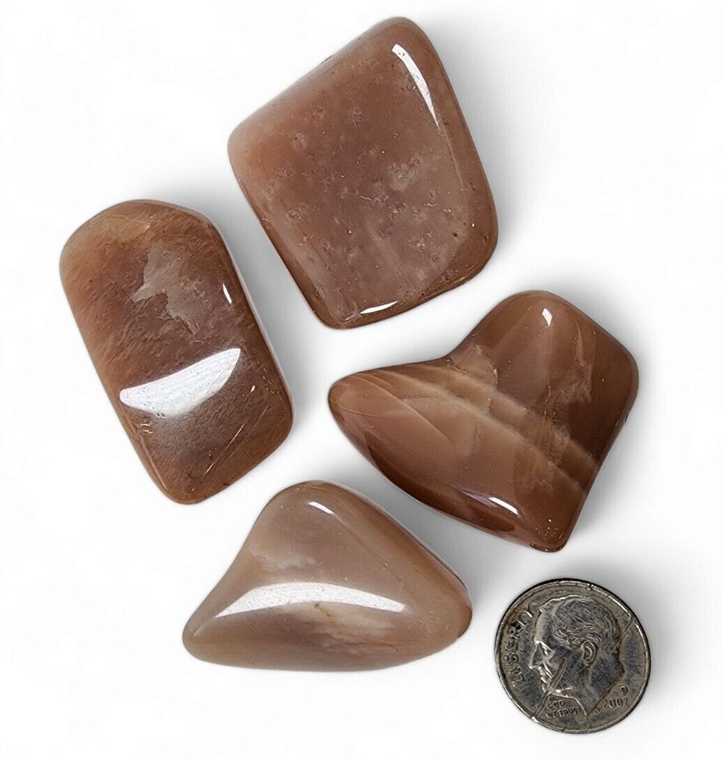 Moonstone Polished Stones 65.5 grams 4 piece lot