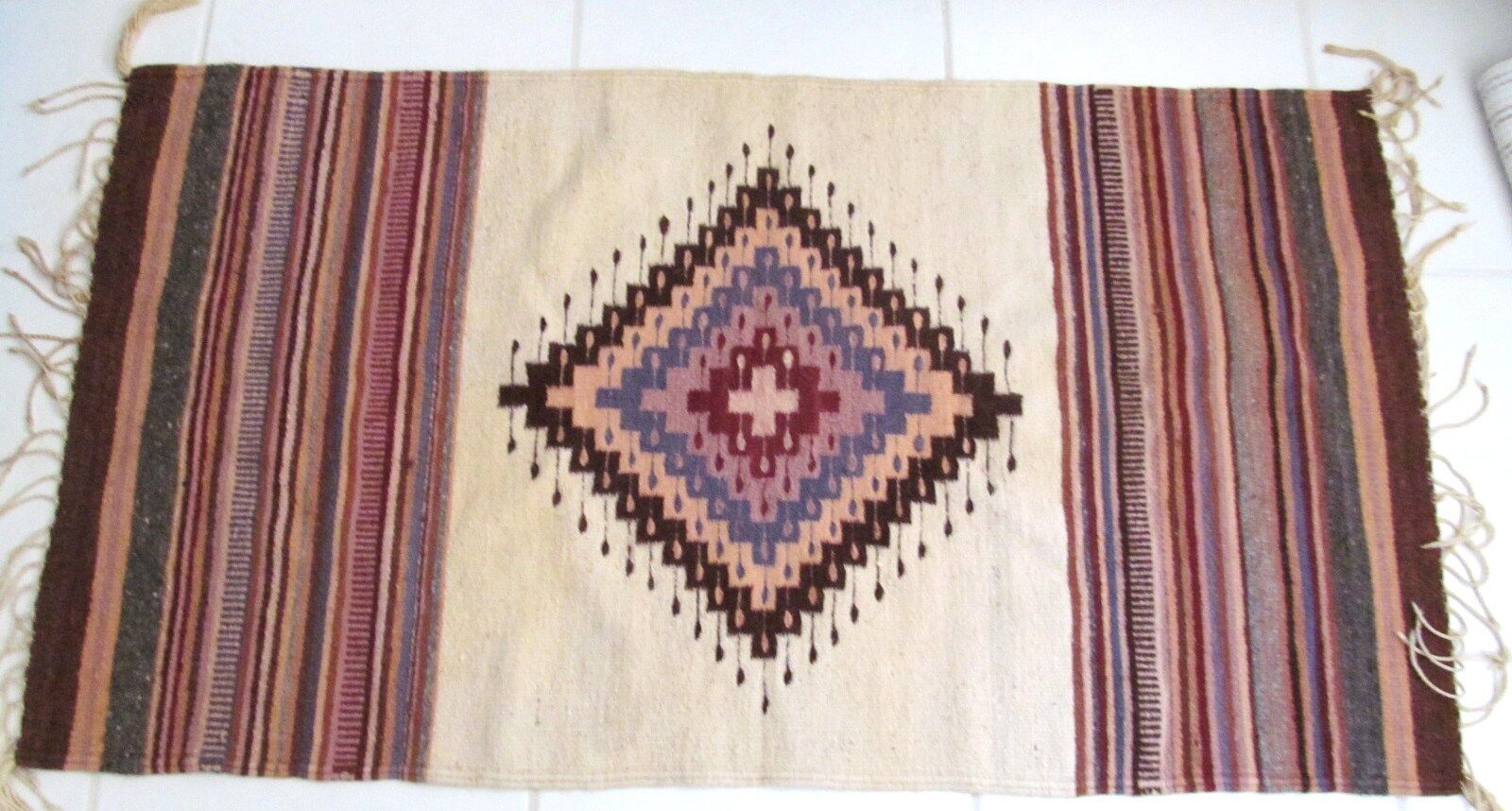 Southwest Wool Rug Tapestry Wool Woven Tribal 54.5\