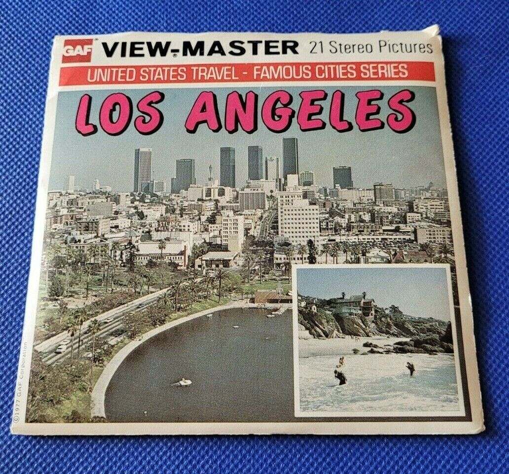 1970s Gaf H63 Los Angeles California view-master 3 Reels Packet sepia toned