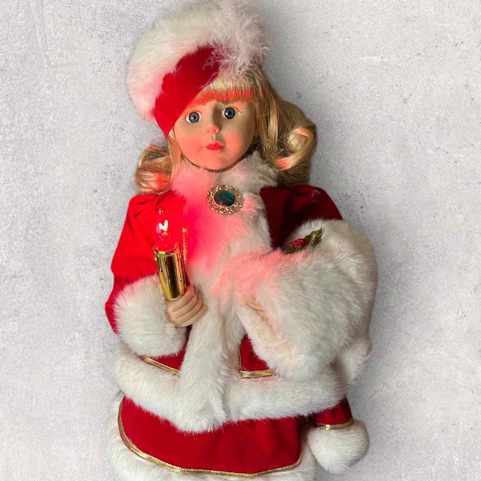 1995 Vintage Telco MOTION-ettes Christmas Animated Victorian Girl