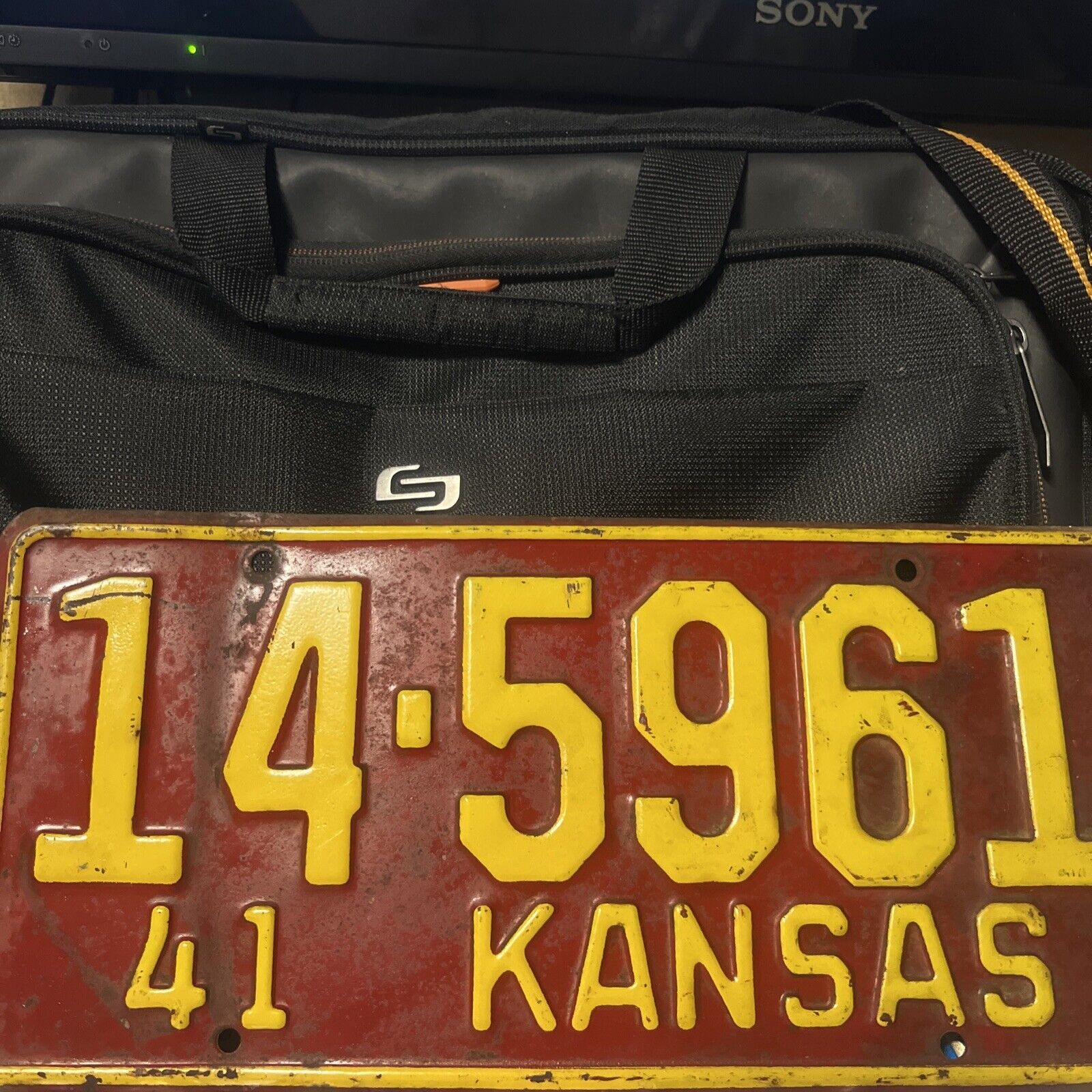 Vtg 1941 Kansas License Plate Expired