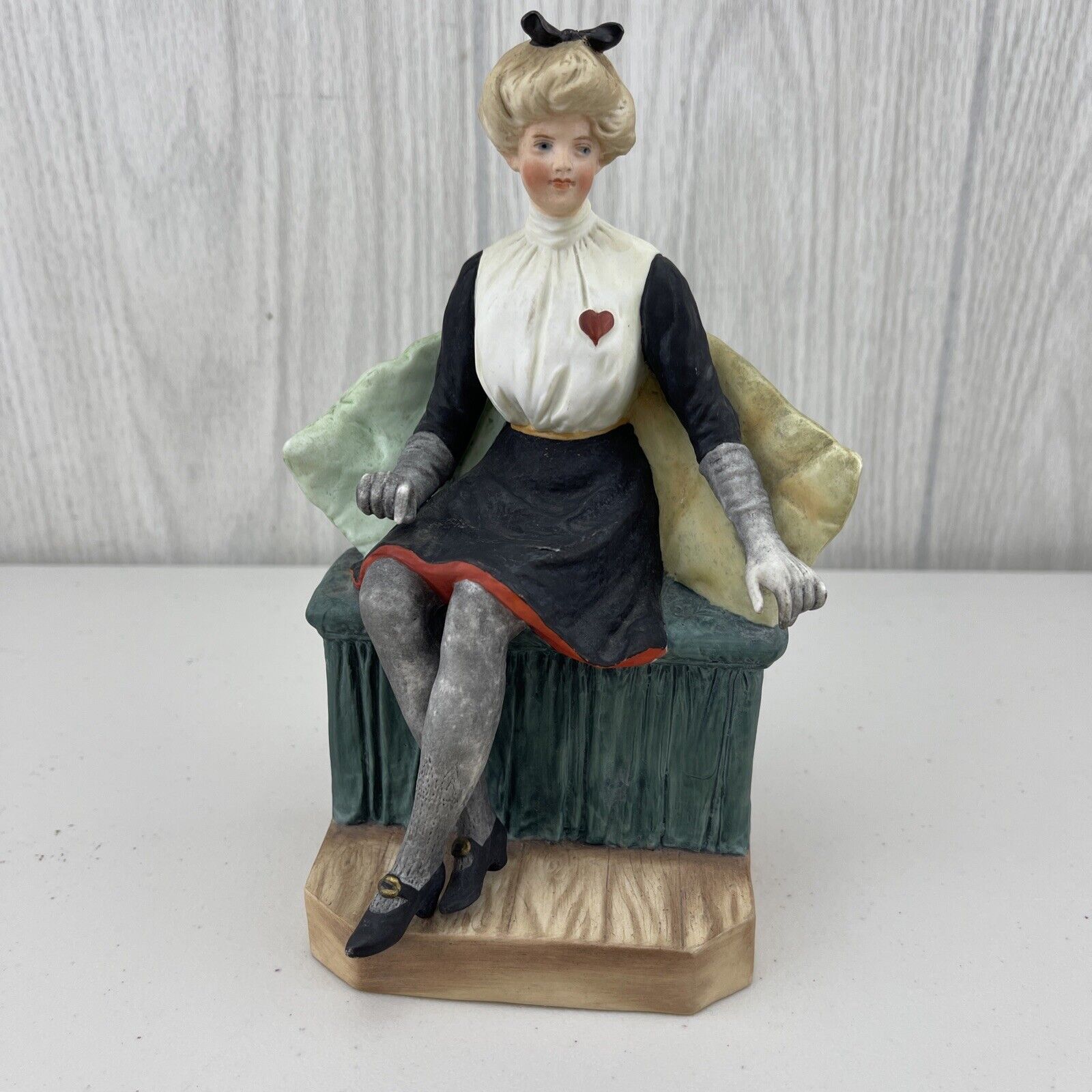 Very RARE Antique Gebruder Heubach German Bisque Figurine Woman Fencer *READ*