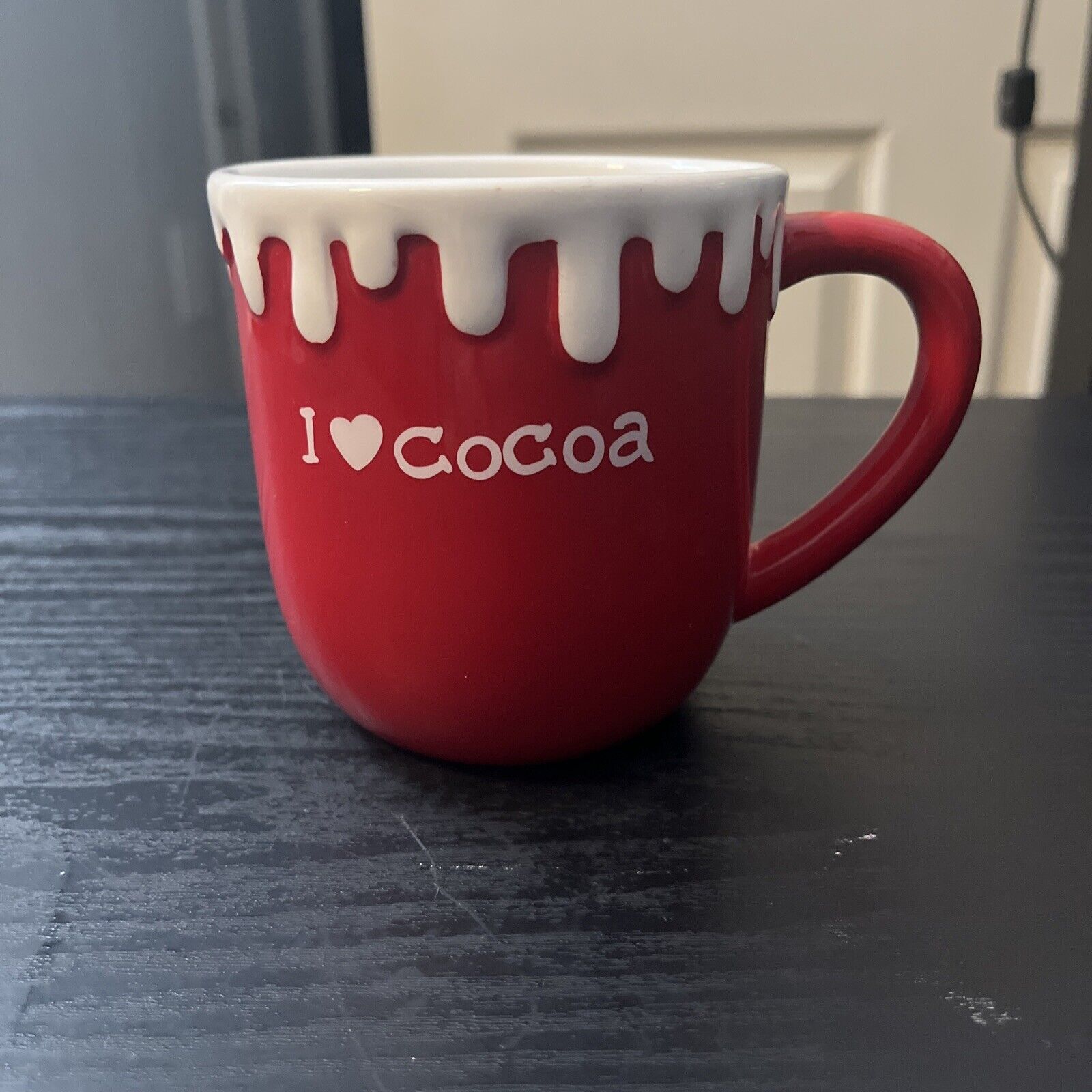 Swiss Miss I Love Cocoa 16 oz Red Holiday Ceramic Mugs Conagra Brands 