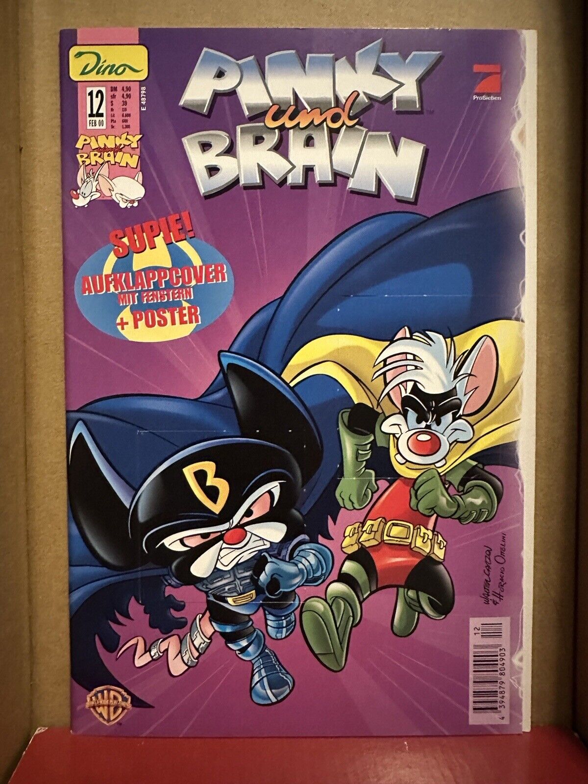 Pinky and the Brain #12 GERMAN Unique German Windowed Fold out cover VF/NM
