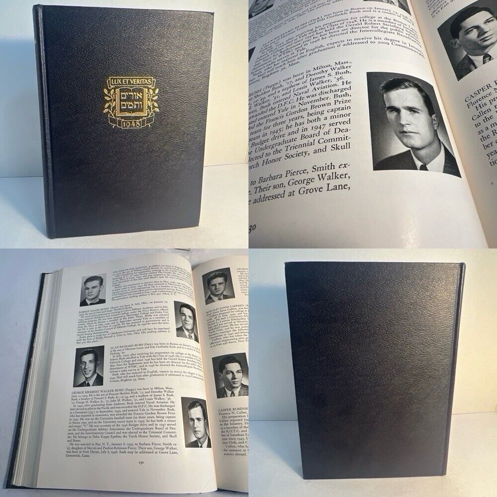 1948 YALE University Class Yearbook, President George H. W. Bush, Hardcover, VGC
