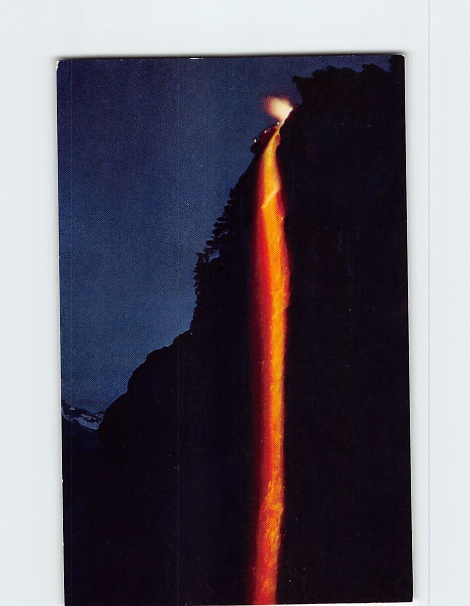 Postcard The Firefall Glacier Point Yosemite Valley California USA
