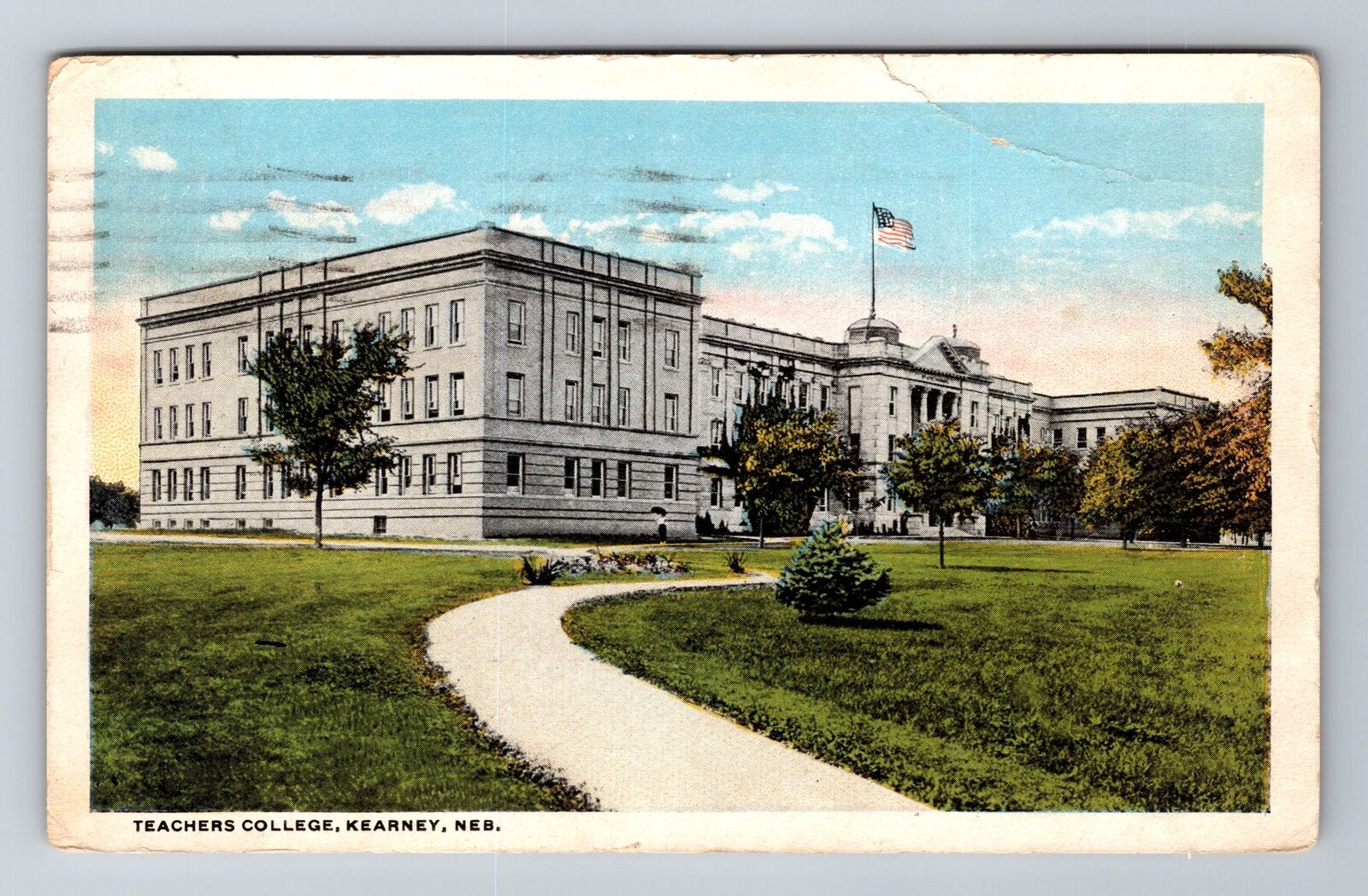 Kearney NE-Nebraska, Teachers College, Antique, Vintage c1922 Souvenir Postcard