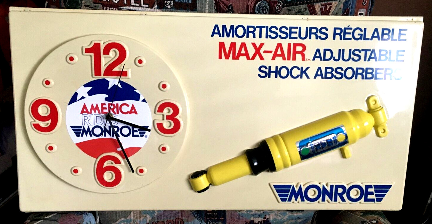 Vintage 1975 Monroe (America Rides Monroe Shock Absorbers) Shop Sign