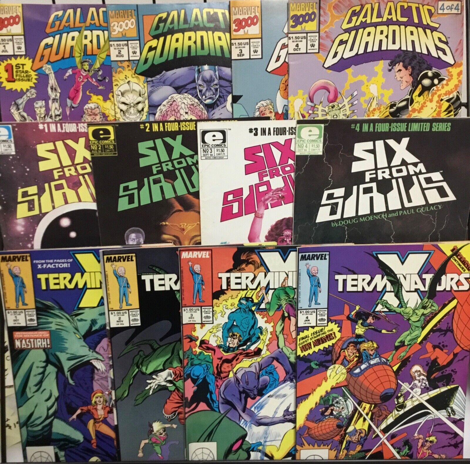 Marvel Comics Galactic Guardians, Six From Sirius 1-4, XTerminators 1-4
