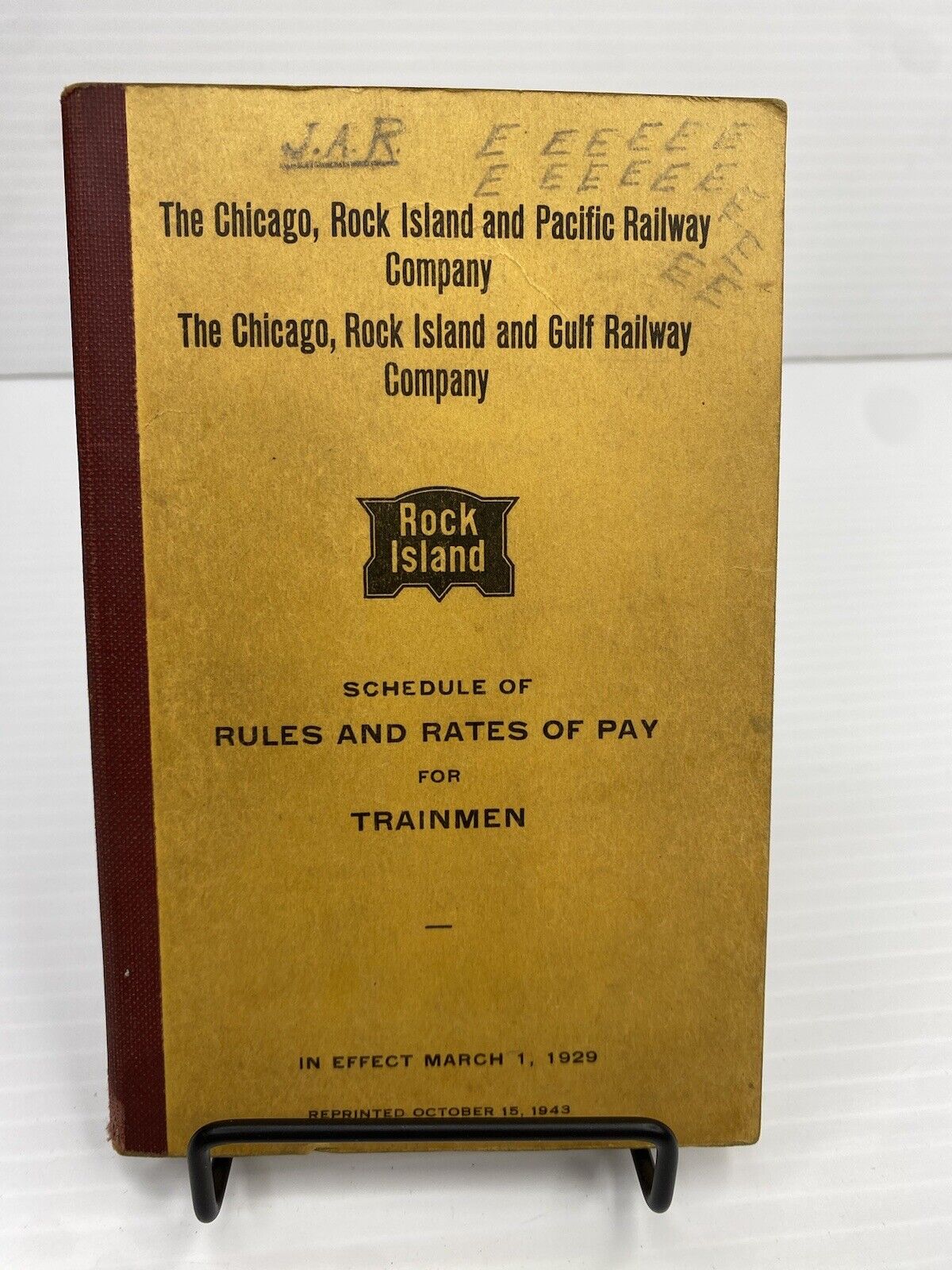 1929 Chicago, Rock Island & Pacific Railway Co  Agreement Rule Rates of Pay Book