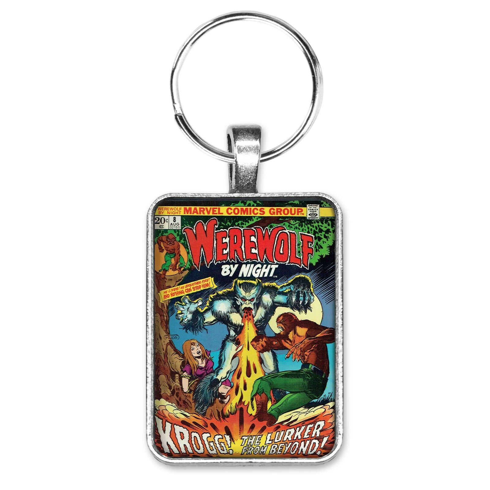 Werewolf By Night #8 Cover Key Ring or Necklace Classic Horror Hero Comic Book