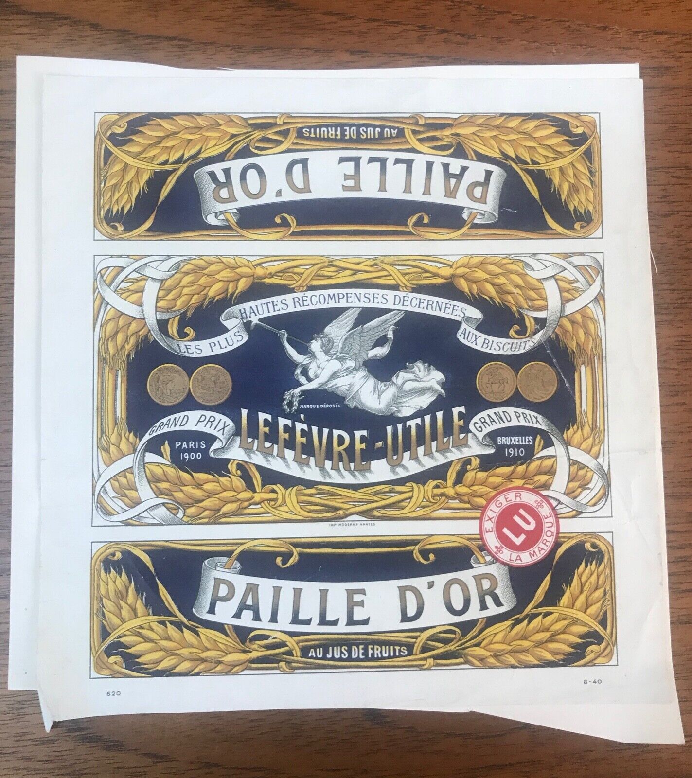 Advertising Lefèvre-utile Paille Gold to The 1913