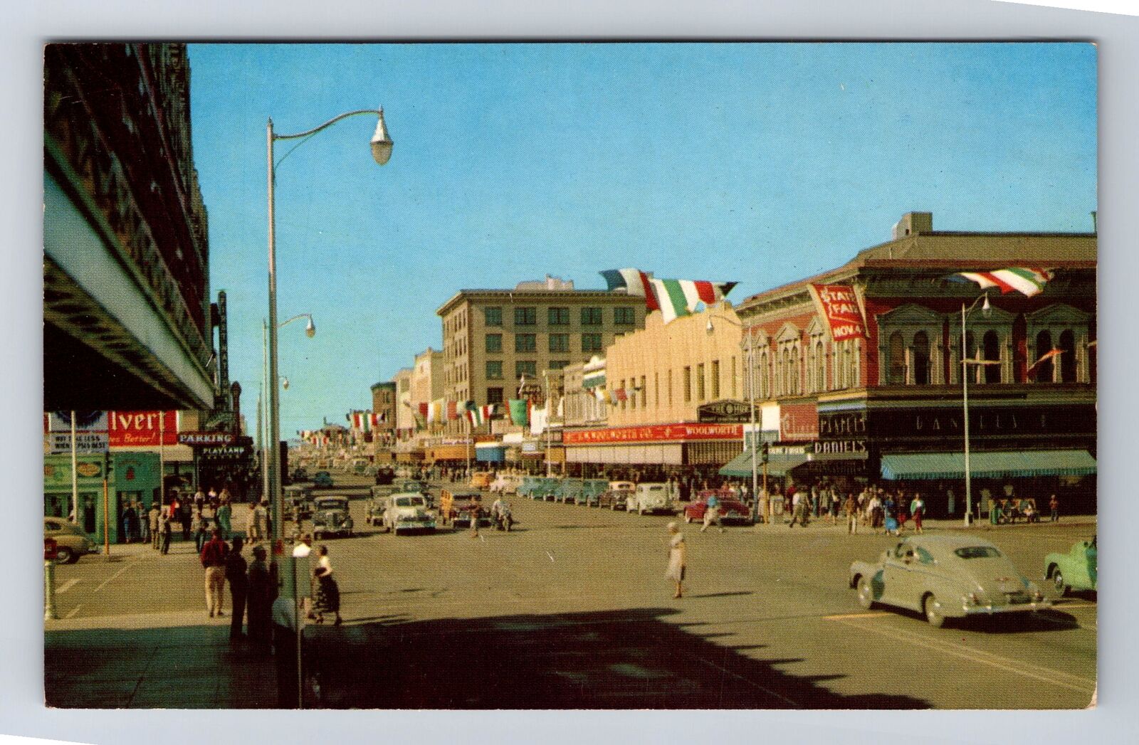 Phoenix AZ-Arizona, Washington Street, Advertisment, Antique, Vintage Postcard